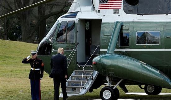 ترامب سينتقل بطائرة مروحية إلى مستشفى والتر ريد العسكري