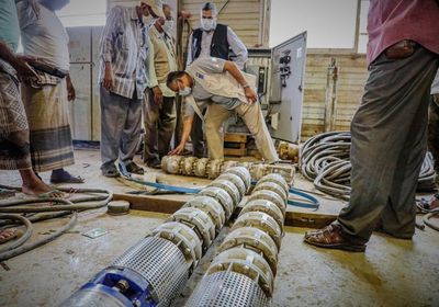 بتمويل ياباني.. وصول 12 مضخة مياه لعدن