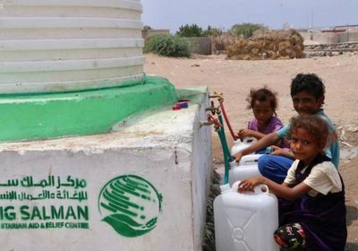"سلمان للإغاثة" يضخ 3 ملايين لتر مياه إلى الخوخة