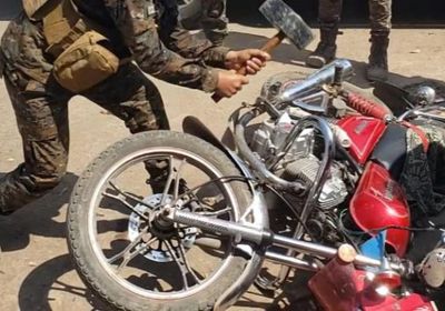 إتلاف الدراجات النارية المُصادرة في المنصورة
