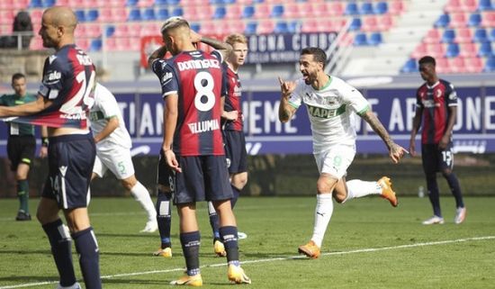 ساسولو يهزم بولونيا في عقر داره ويصعد لوصافة الدوري الإيطالي