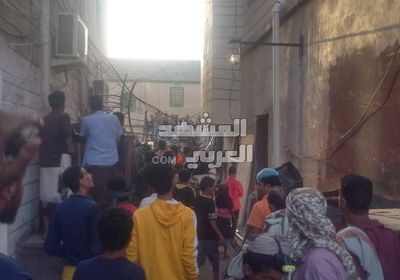 احتراق مطعم في مدينة الحبيلين