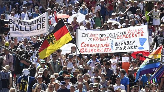 تظاهرات حاشدة بالعاصمة الألمانية ضد إجراءات كورونا