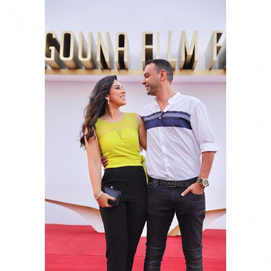 آيتن عامر عن زوجها :محظوظة بوجوده في حياتي