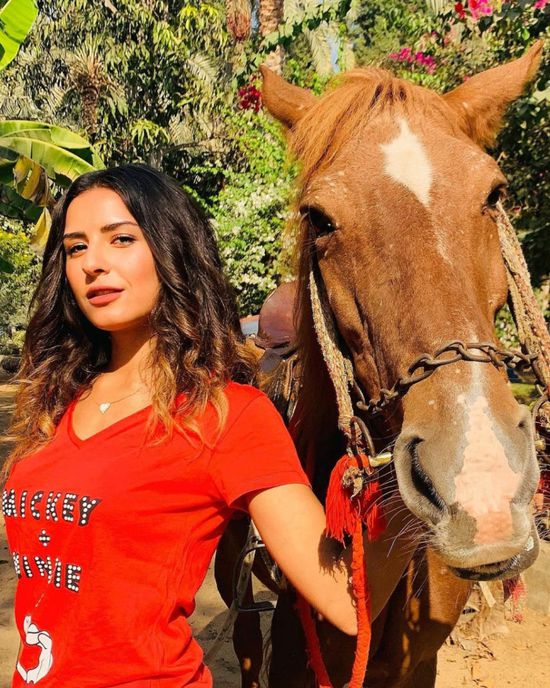 ريهام أيمن تمتطي خيل في أحدث جلسة تصوير (صور)