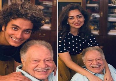 يحيى الفخراني في زيارة لمنزل هبة مجدي ومحمد محسن (صورة)