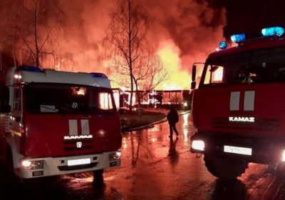حريق هائل في مستشفى لمصابي كورونا بروسيا