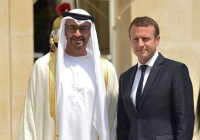  بن زايد يجري مشاورات مع ماكرون ويؤكد إدانته للاعتداءات الإرهابية الأخيرة