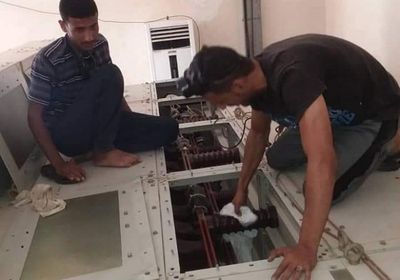 صيانة الخطوط الناقلة للكهرباء بدار سعد