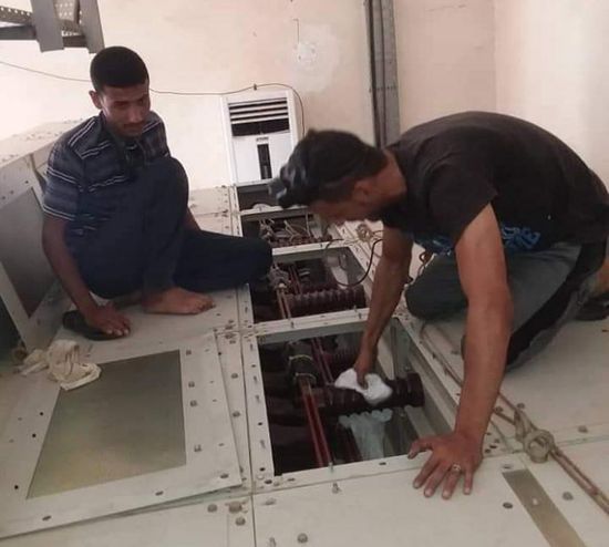صيانة الخطوط الناقلة للكهرباء بدار سعد