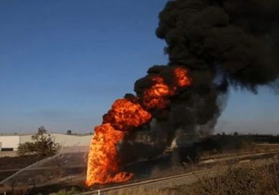 حريق في خط أنابيب النفط شمال روسيا
