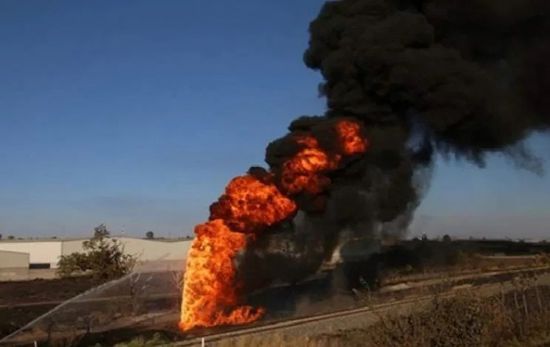 حريق في خط أنابيب النفط شمال روسيا