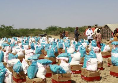 قافلة إغاثة إماراتية للنازحين بقرى موزع