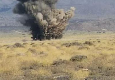 إتلاف متفجرات من مخلفات العدوان الحوثي في أبين