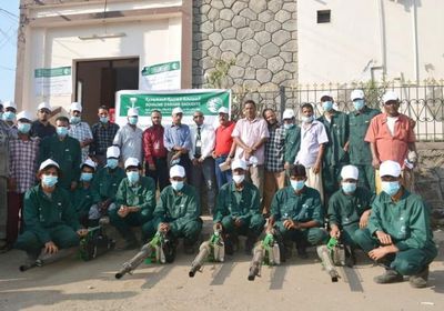 مكافحة انتشار الحميات في صيرة بالرش الضبابي