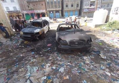 إحراق سيارة المسؤول عن تسريب مقطع اغتيال المغربي بتعز