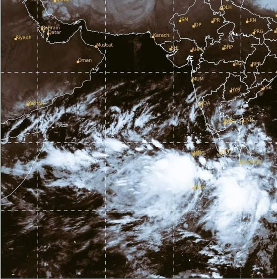رصد اضطراب مداري شرق بحر العرب