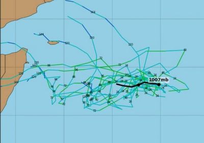 المنخفض المداري ببحر العرب يزيد من سرعته