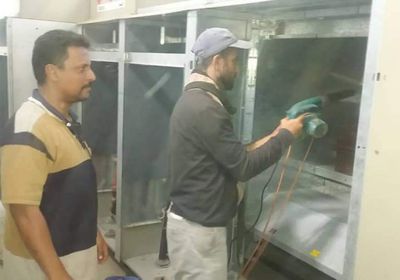 بالصور.. إنجاز صيانة محطة الشعب التحويلية