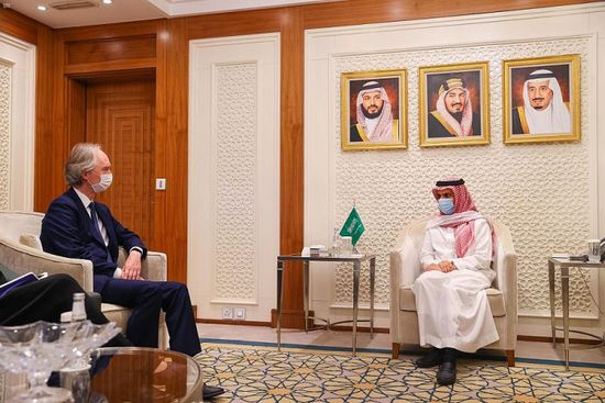 وزير الخارجية السعودي يستقبل المبعوث الأممي الخاص بسوريا