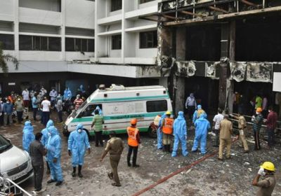 مصرع 5 مصابين بـ كورونا في حريق مستشفى بالهند