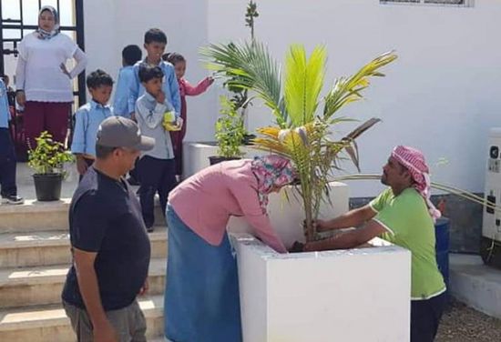 "خليفة الإنسانية" تبدأ تشجير مدارس بسقطرى