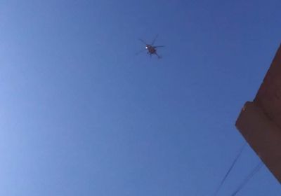 تحليق مروحية لمليشيا الشرعية في سماء سيئون