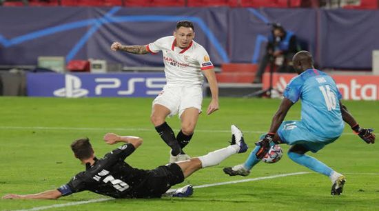  دوري الأبطال.. إشبيلية يهز شباك رين الفرنسي بثلاثية