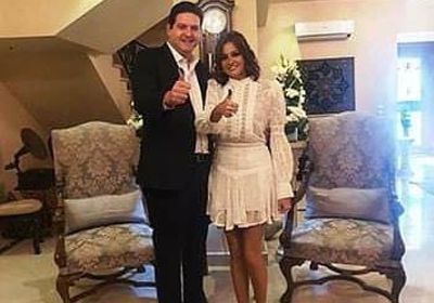 الصور الأولى لعقد قران بشرى من صديق طفولتها