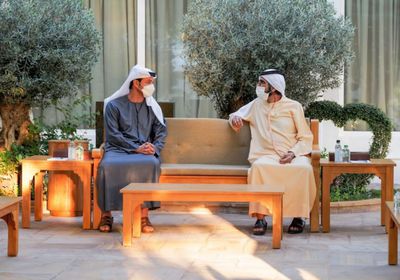 هزاع بن زايد يهنئ بن راشد بتصدر الإمارات التنمية البشرية عربيا