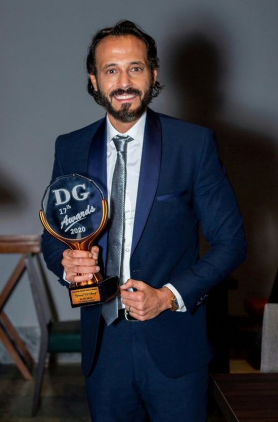 يوسف الشريف يشكر جمهوره بعد جائزته في حفل "دير جيست"