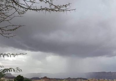 صور.. أمطار متوسطة على حبان بشبوة