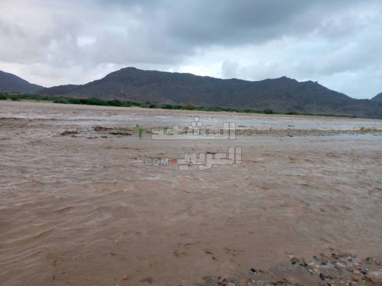 تدفق مياه سيول وادي حسان إلى البحر