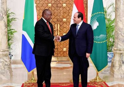 السيسي يبحث ملف سد النهضة مع رئيس جنوب أفريقيا