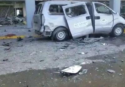 فيديو.. المشاهد الأولى لانفجارات مطار العاصمة عدن