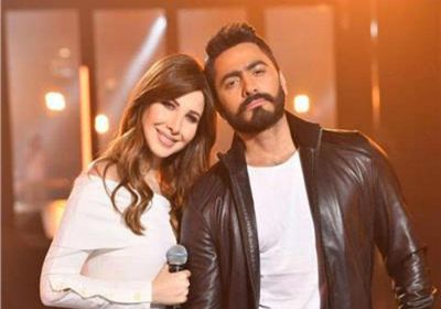 نانسي عجرم تروج لحفلها مع تامر حسني في رأس السنة