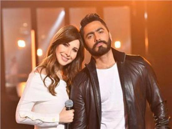 نانسي عجرم تروج لحفلها مع تامر حسني في رأس السنة