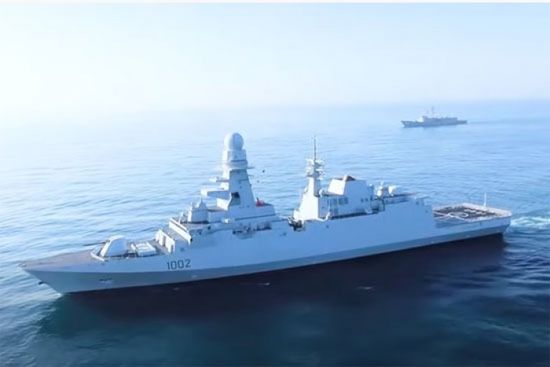 مصر تستقبل إحدى الفرقاطتين الإيطاليتين بمدينة الأسكندرية