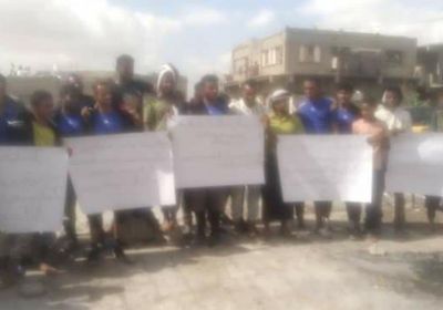 رياضيو لحج يحتجون على تردي أوضاعهم