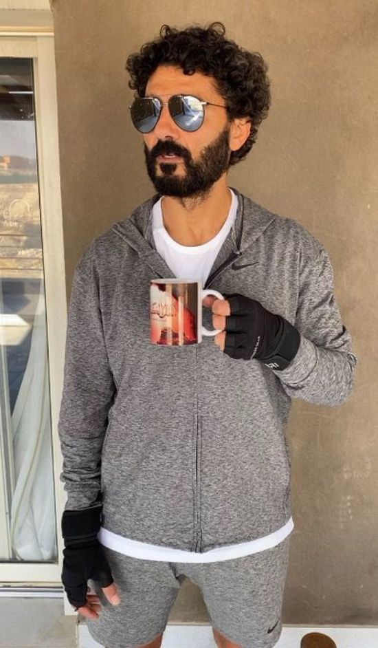 خالد النبوي يستعد لـ أهل الكهف" بالتمارين الرياضية (صور)