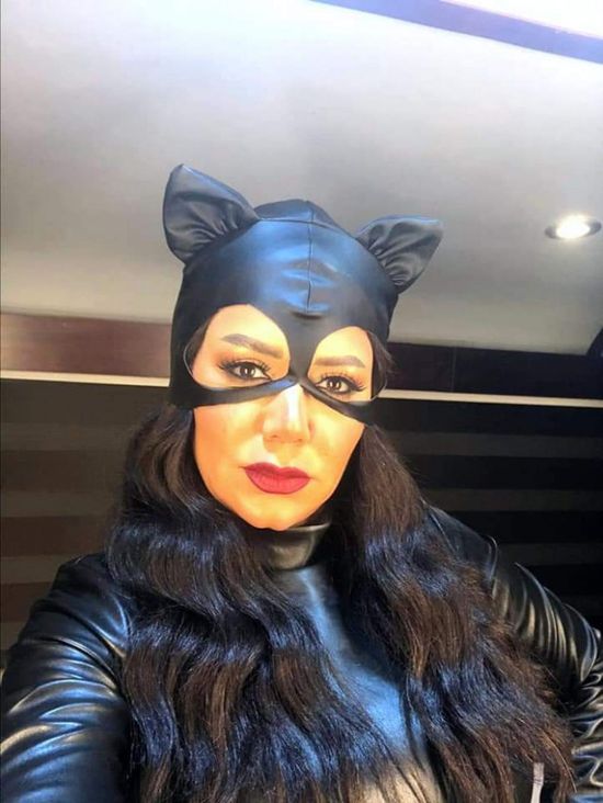 رانيا يوسف بلوك "catwoman" في كواليس مسلسل "اللعبة 2"