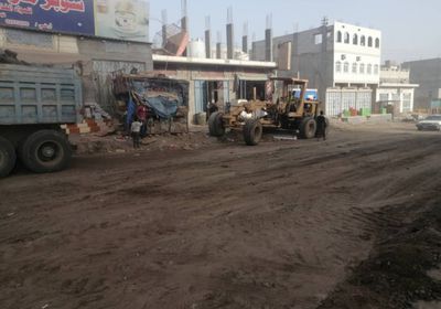 استئناف أعمال تأهيل طريق الحبيلين - العسكرية