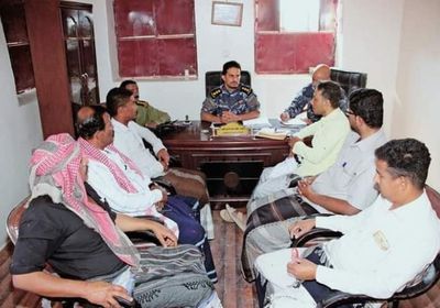 انتقالي غيل باوزير ينظر في احتياجات مركز أمن شحير