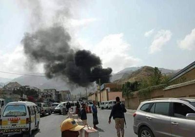 قصف حوثي يحرق محطة وقود بمن داخلها في تعز