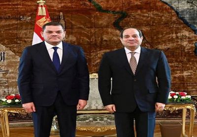 الرئيس المصري يبحث مع رئيس الحكومة الليبي الجديد سبل التعاون بين البلدين