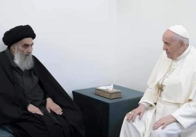 البابا فرنسيس يوجه الشكر للسيستاني على هذا الأمر