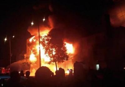 170 مصابًا بحريق مركز احتجاز المهاجرين بصنعاء