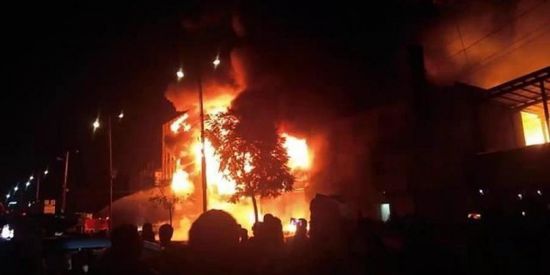 170 مصابًا بحريق مركز احتجاز المهاجرين بصنعاء