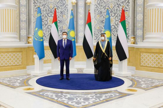 محمد بن راشد يستقبل رئيس وزراء كازاخستان