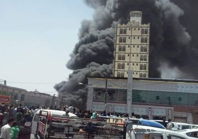 اندلاع حريق هائل في صنعاء